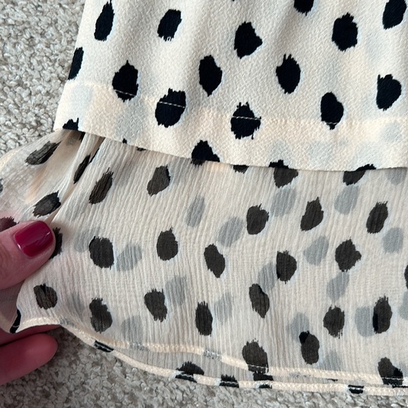 NWT Kate Spade Leopard Dot Layered Tank, XS - Picture 4 of 11